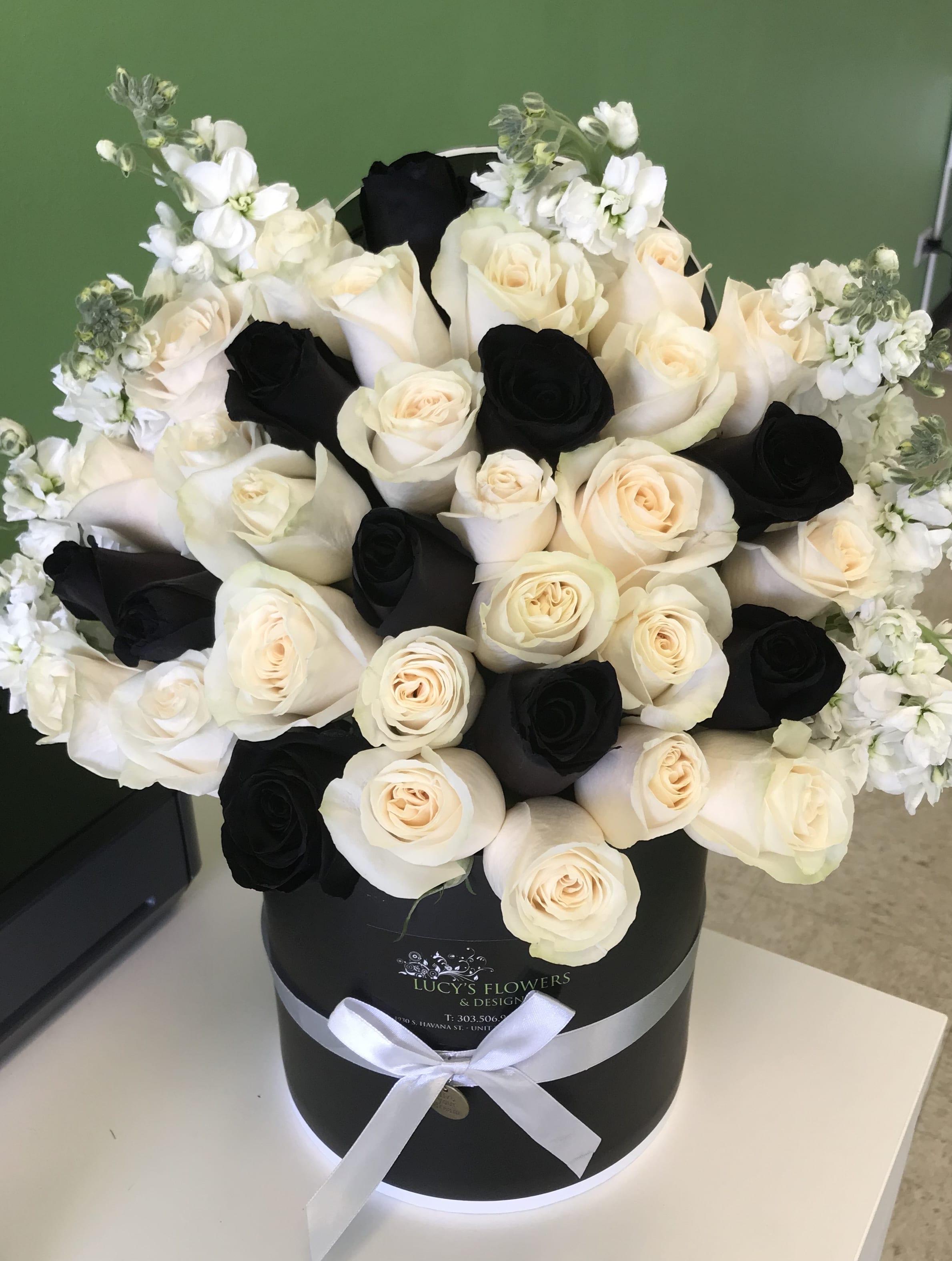 Black & White Box in Denver, CO Lucy's Flowers & Design