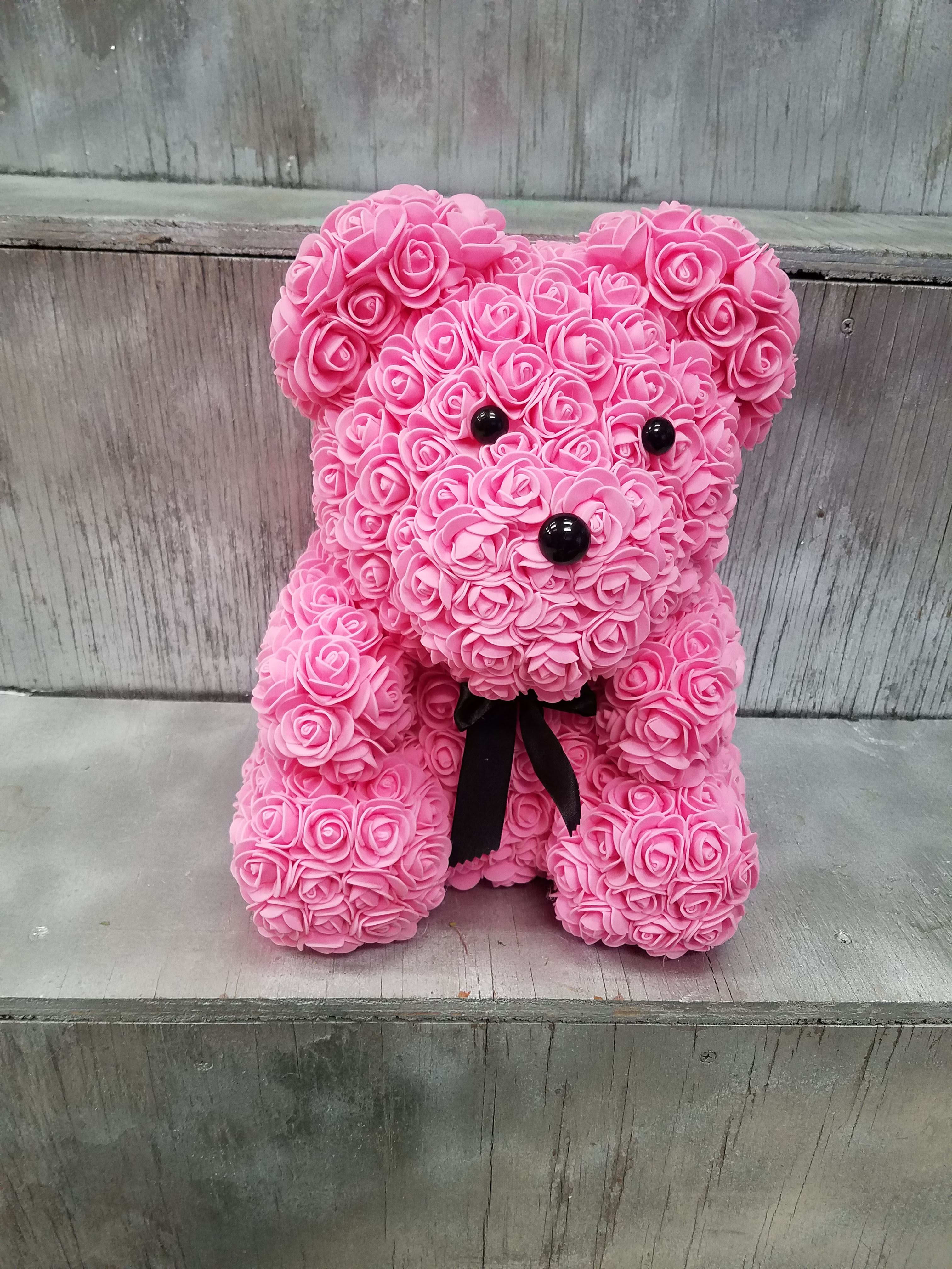 teddy bears made of roses