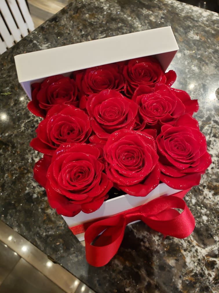 Rose To The Occasion Red In White By Wicked Florist Nyc