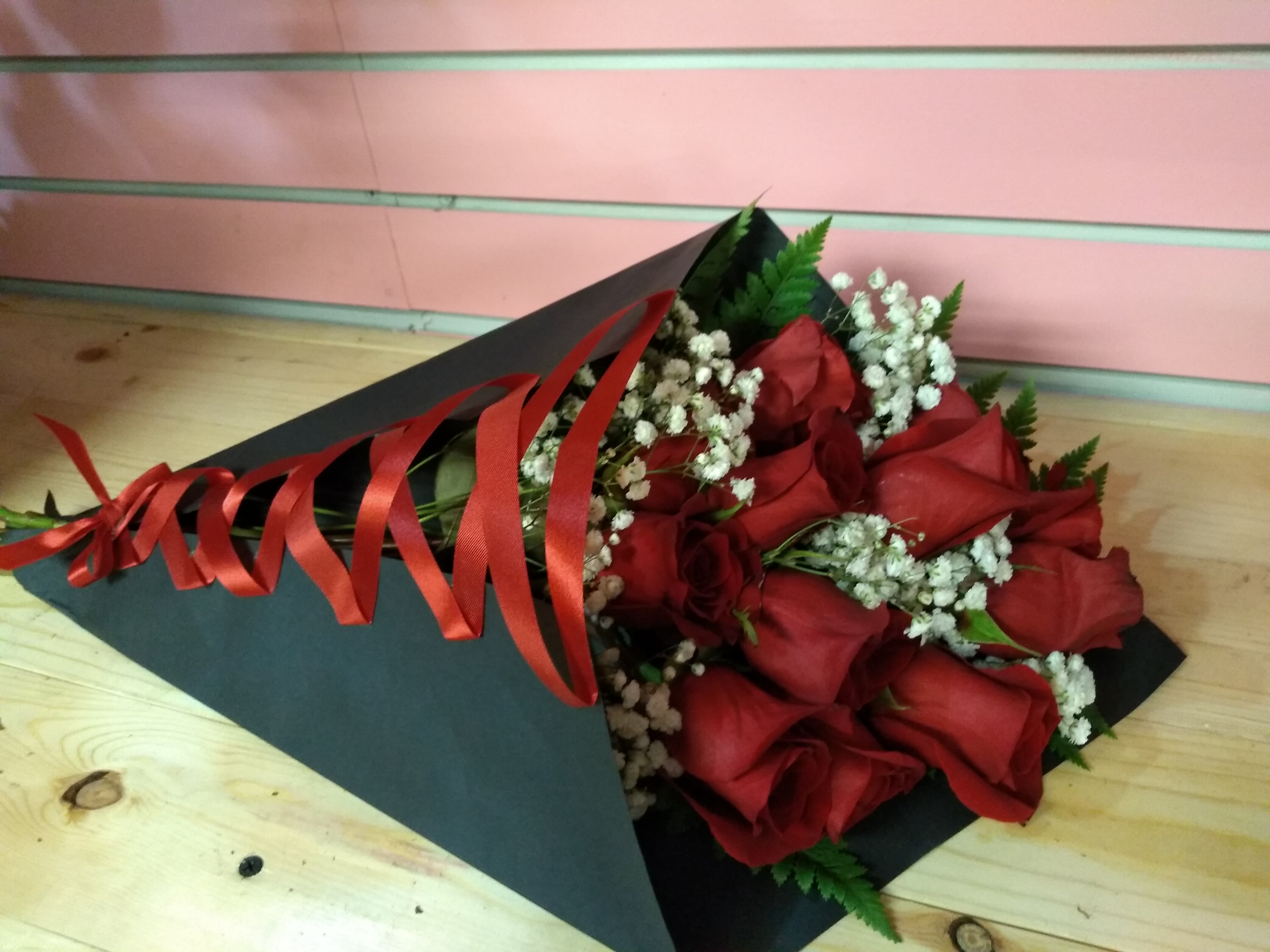 A Dozen Roses In Elegant Wrapping In Phoenix Az Teresa S Flowers