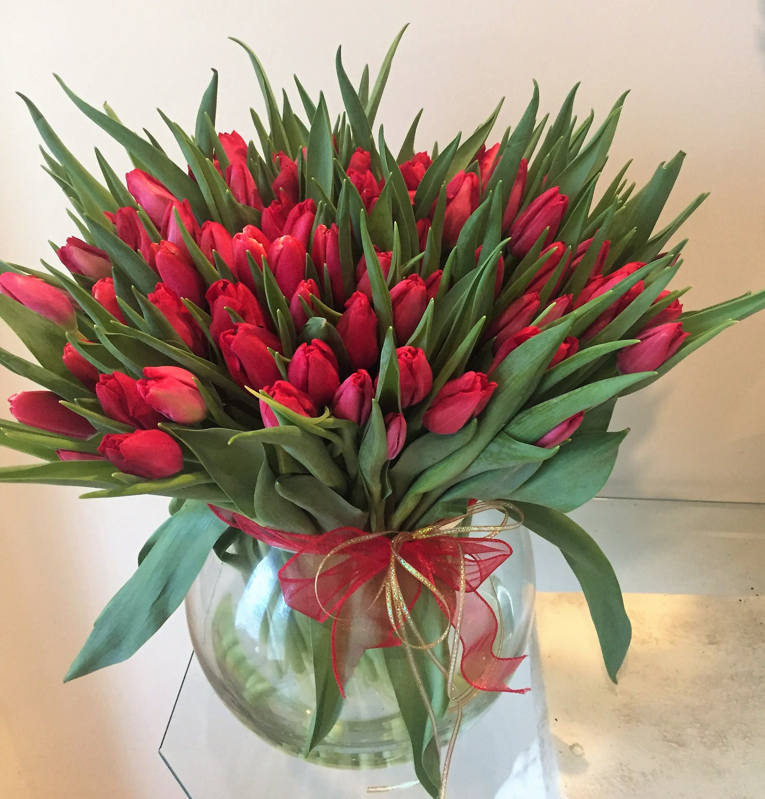 100 Red Tulips in Miami Beach, FL | Seasons Flowers of ...