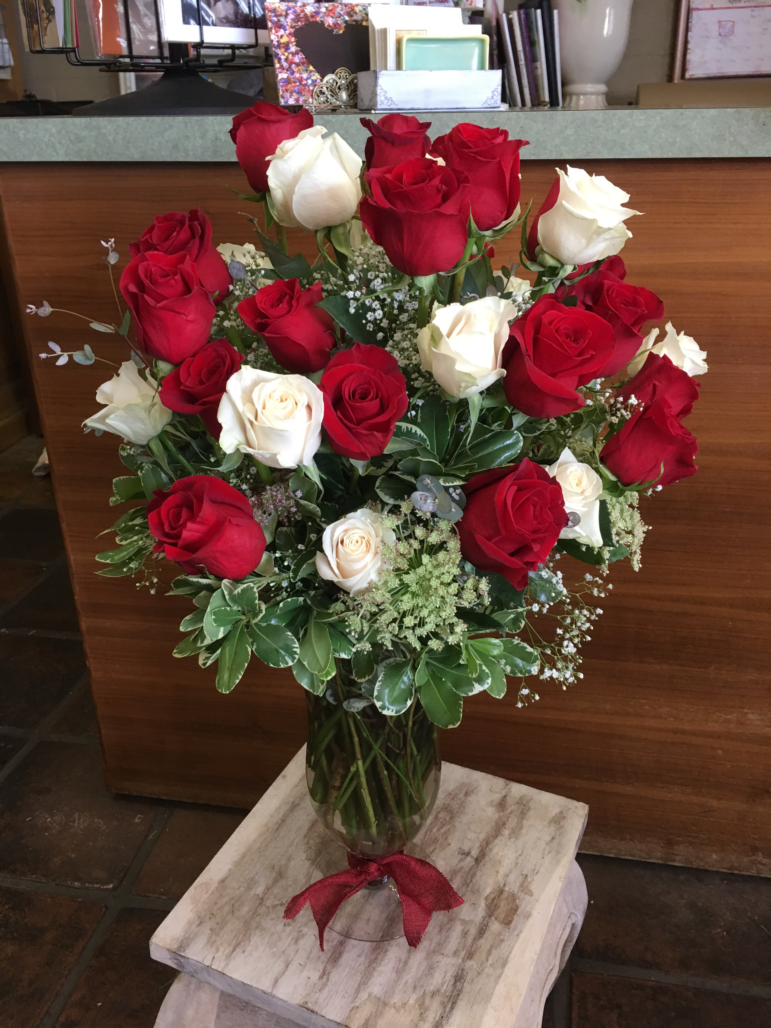 Two Dozen Long Stemmed Roses By Beach City Florist