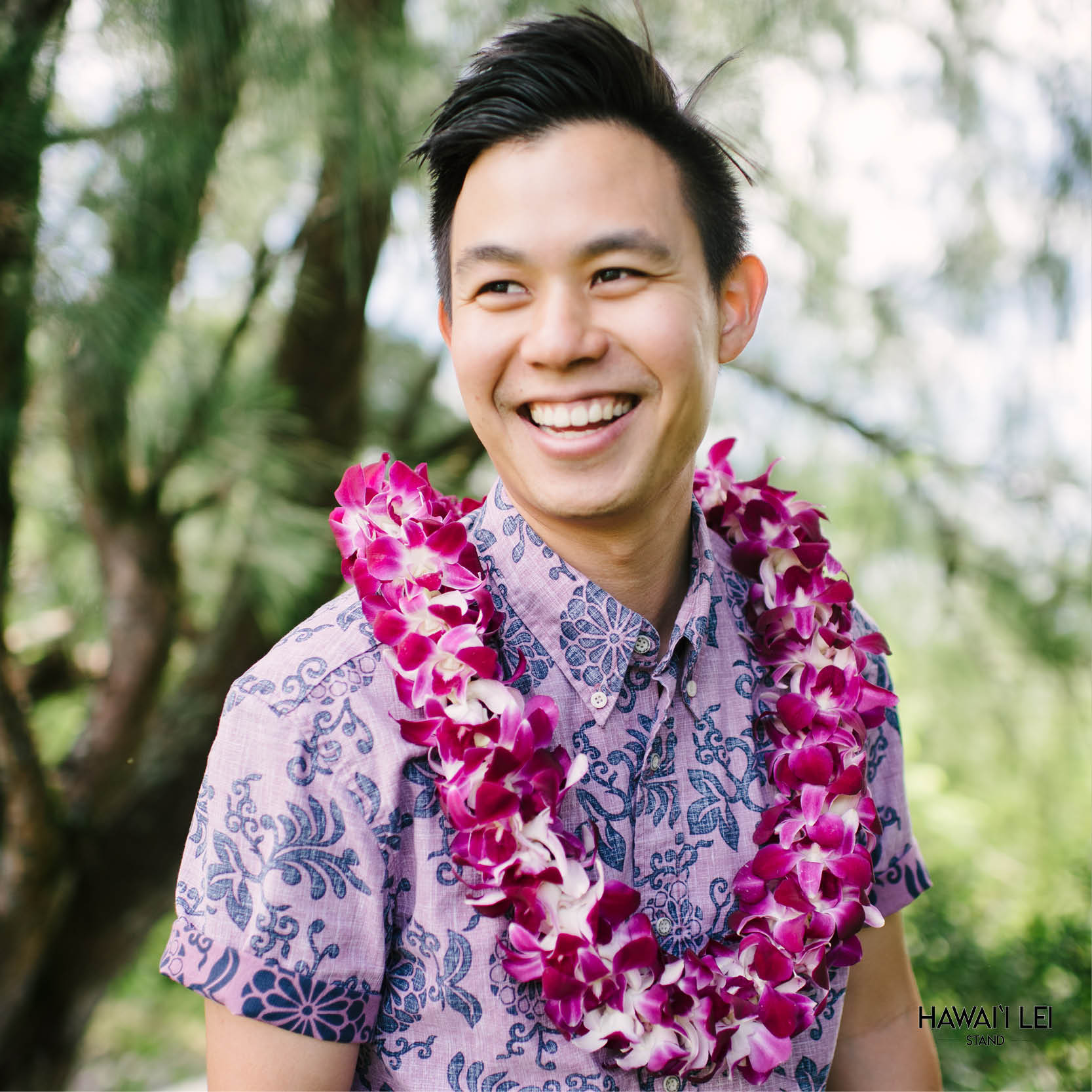 Double Orchid Lei Purple Shipped From Honolulu Hi Hawaii Lei Stand By Beretania Florist