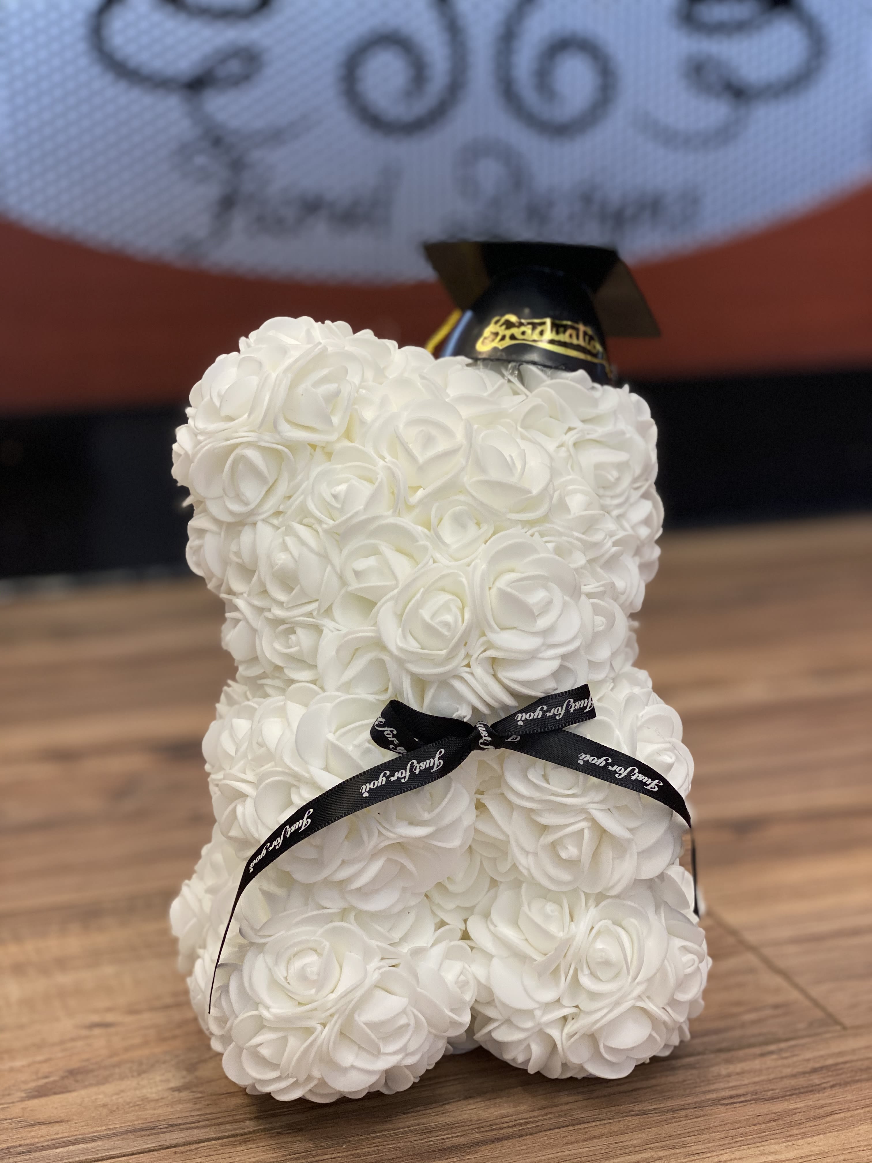 graduation rose bear