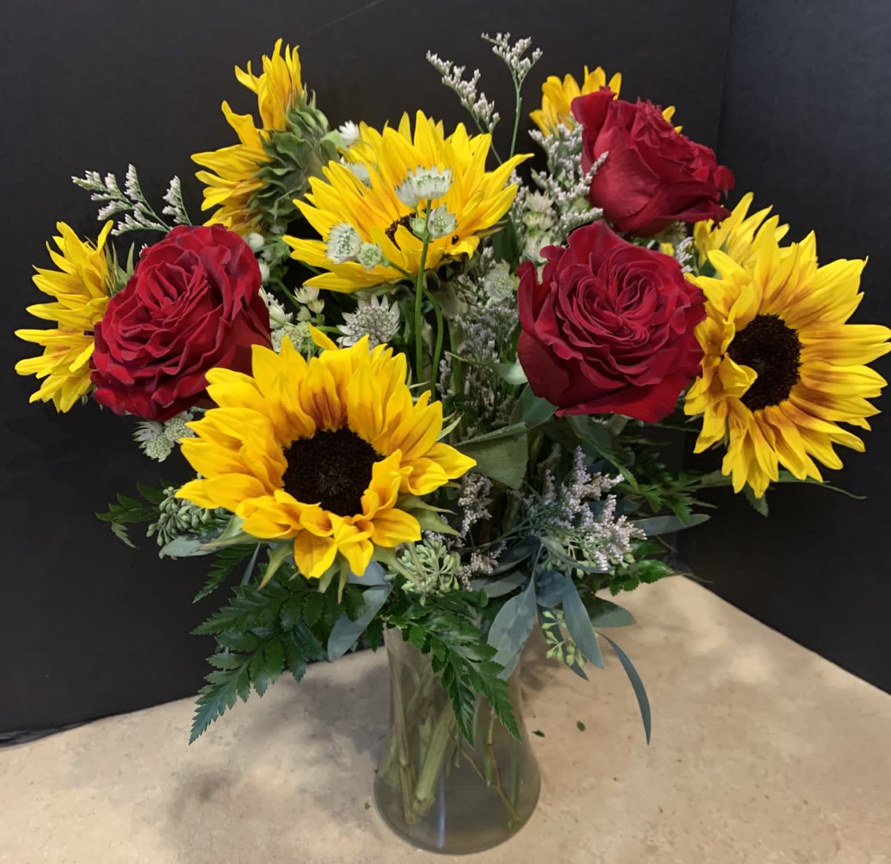 Sunflowers and Roses in North Babylon, NY Gifts From The Heart Florist