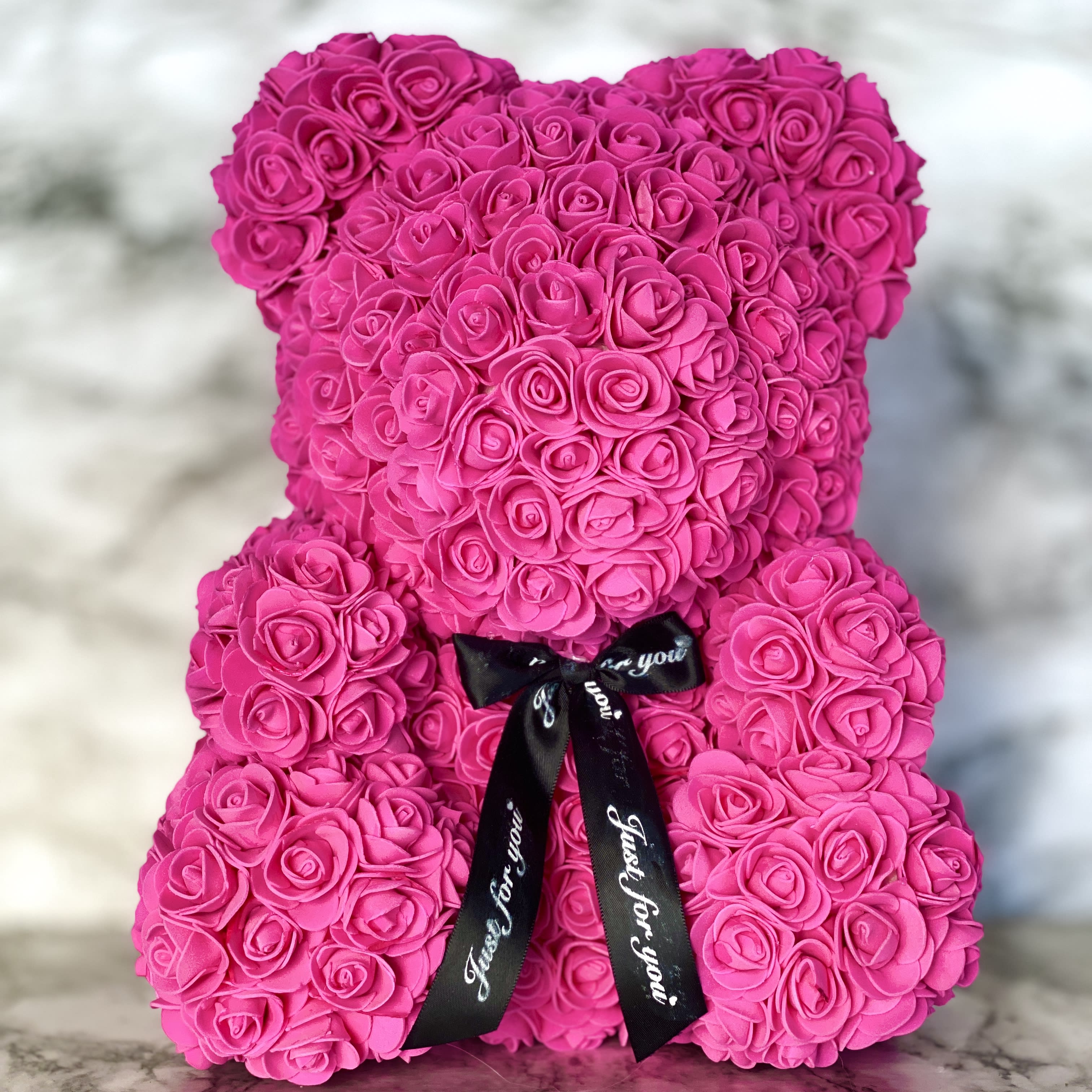 teddy bear out of roses