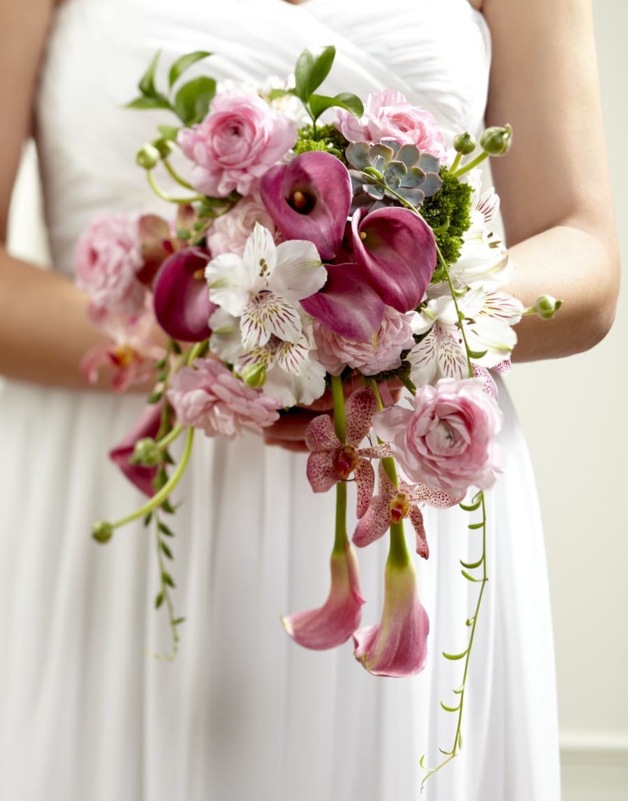 The Pink Cascade Bride Bouquet in Irvine, CA | Irvine ...