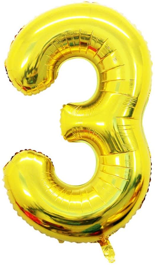 large gold foil balloons