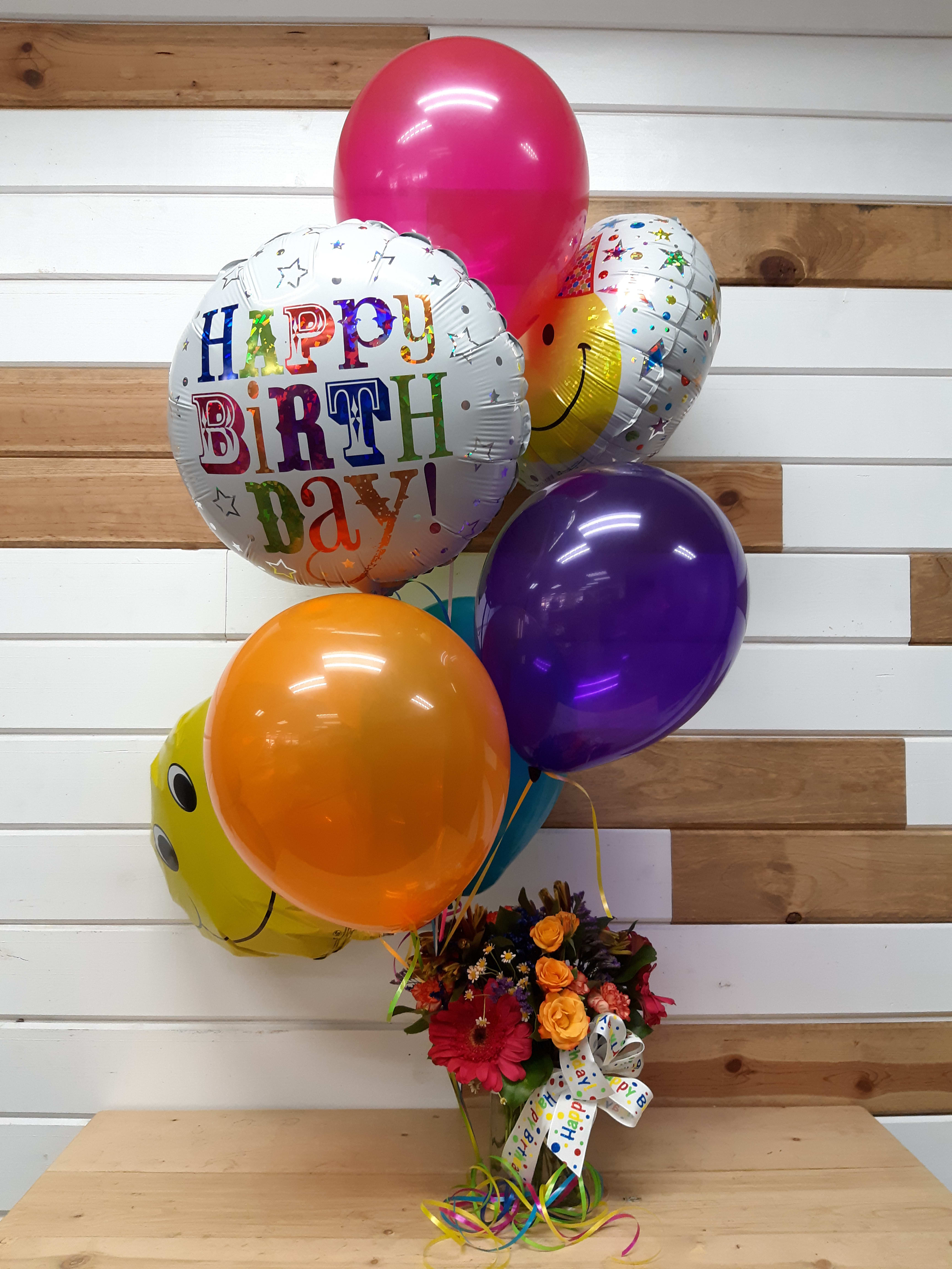 Happy Birthday Balloon Bundle By Fresh Ideas Flower Co