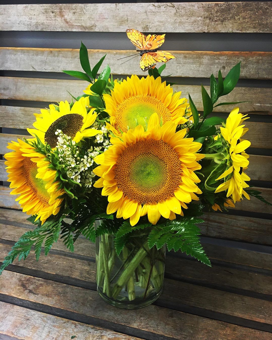 September Sunflower Vase In Media Pa Media Florist