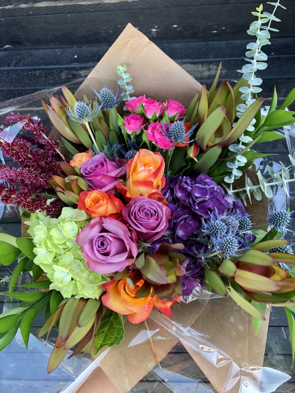 Custom Handtied Bouquet in Manhattan Beach, CA Deep Roots Floral