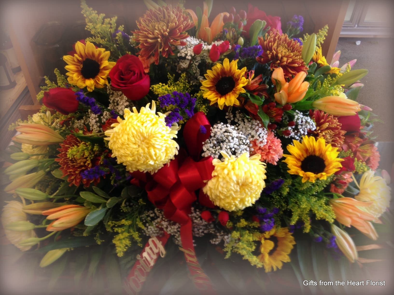 Fall Casket Spray in North Babylon, NY Gifts From The