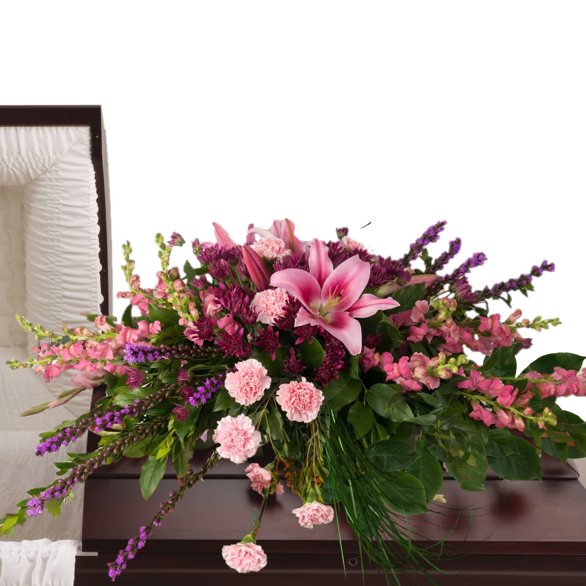 Triumphant Casket Spray In Waterbury Ct The Orchid Florist
