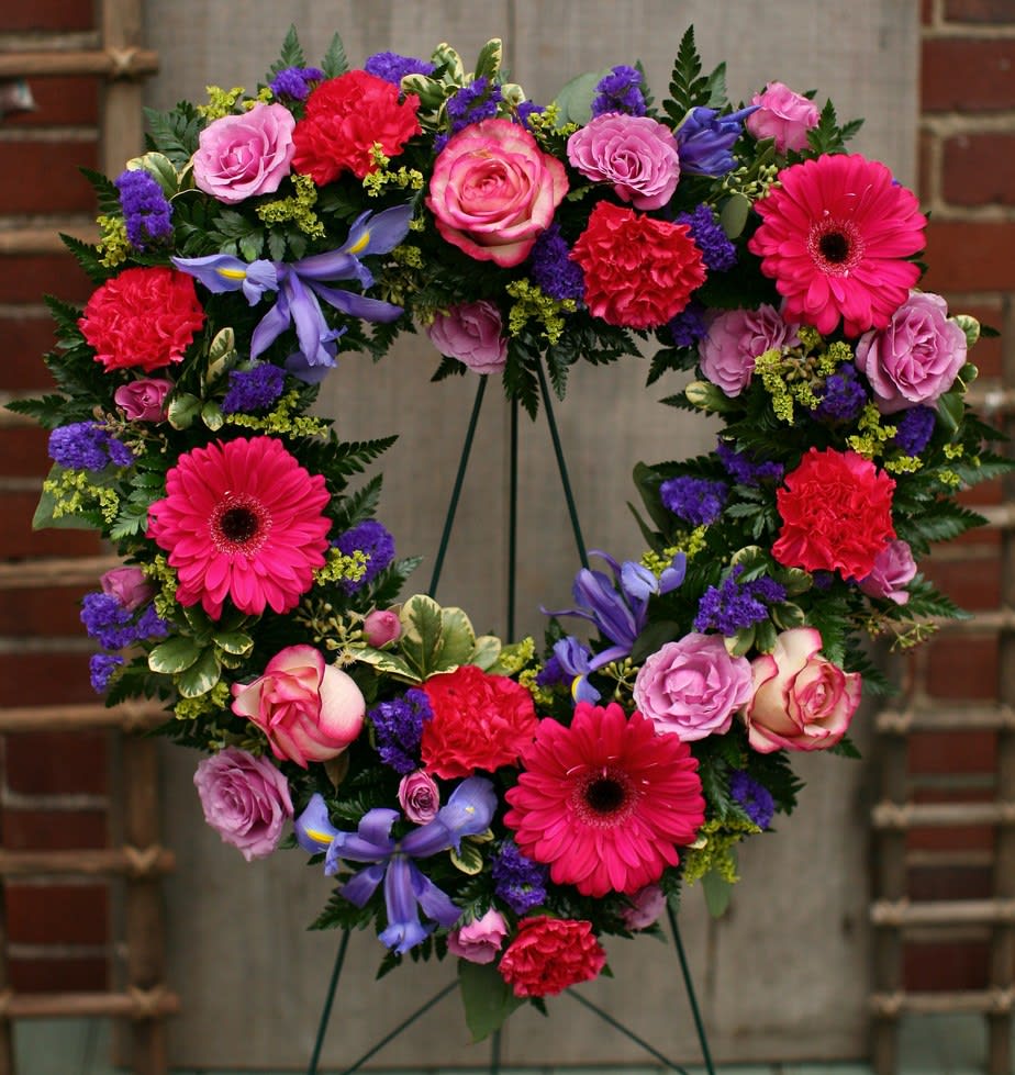 Open heart tribute Open heart tribute - This heart tribute will convey all of the love and sympathy you wish to send. *Colors can be customized, but will need a 24-hr notice