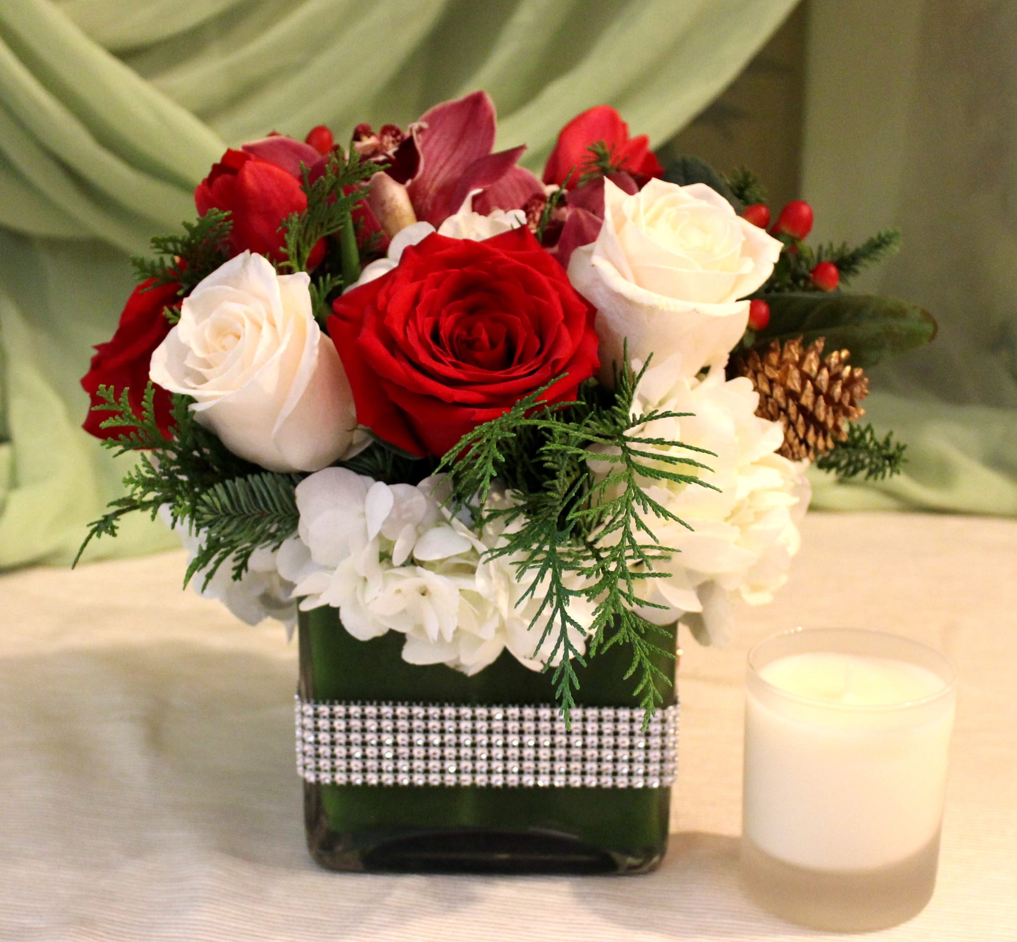 Holiday Centerpiece in Beverly Hills, CA Apropos Floral & Event Design