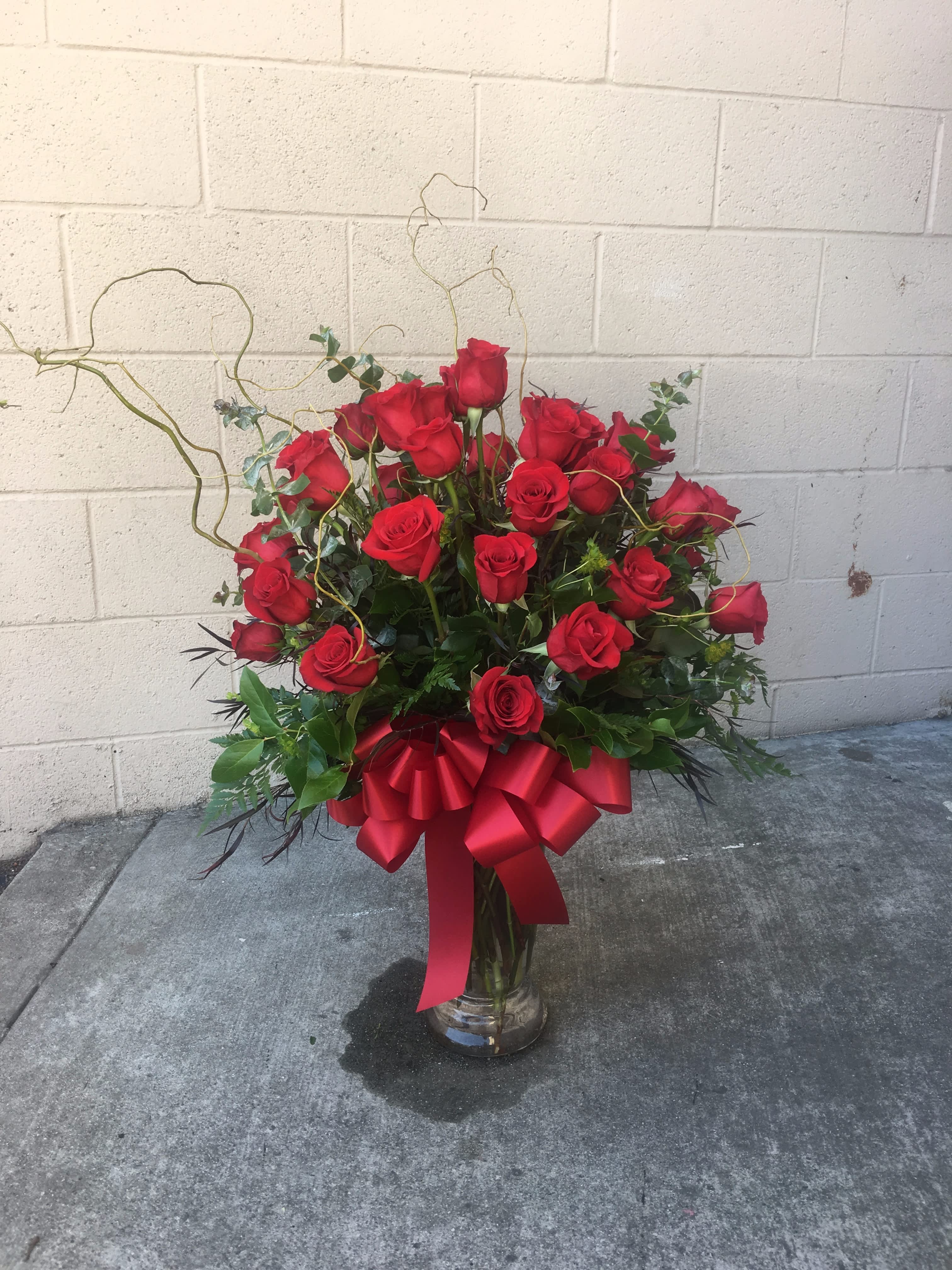 Ruby Red - Two dozen beautiful red roses.