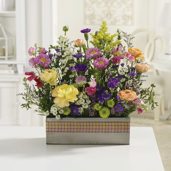 Blooming Flower Garden Blooming Flower Garden - Blooming Flower Garden! Filled with seasonal flowers or your favorites! Available in fresh or silk flowers!