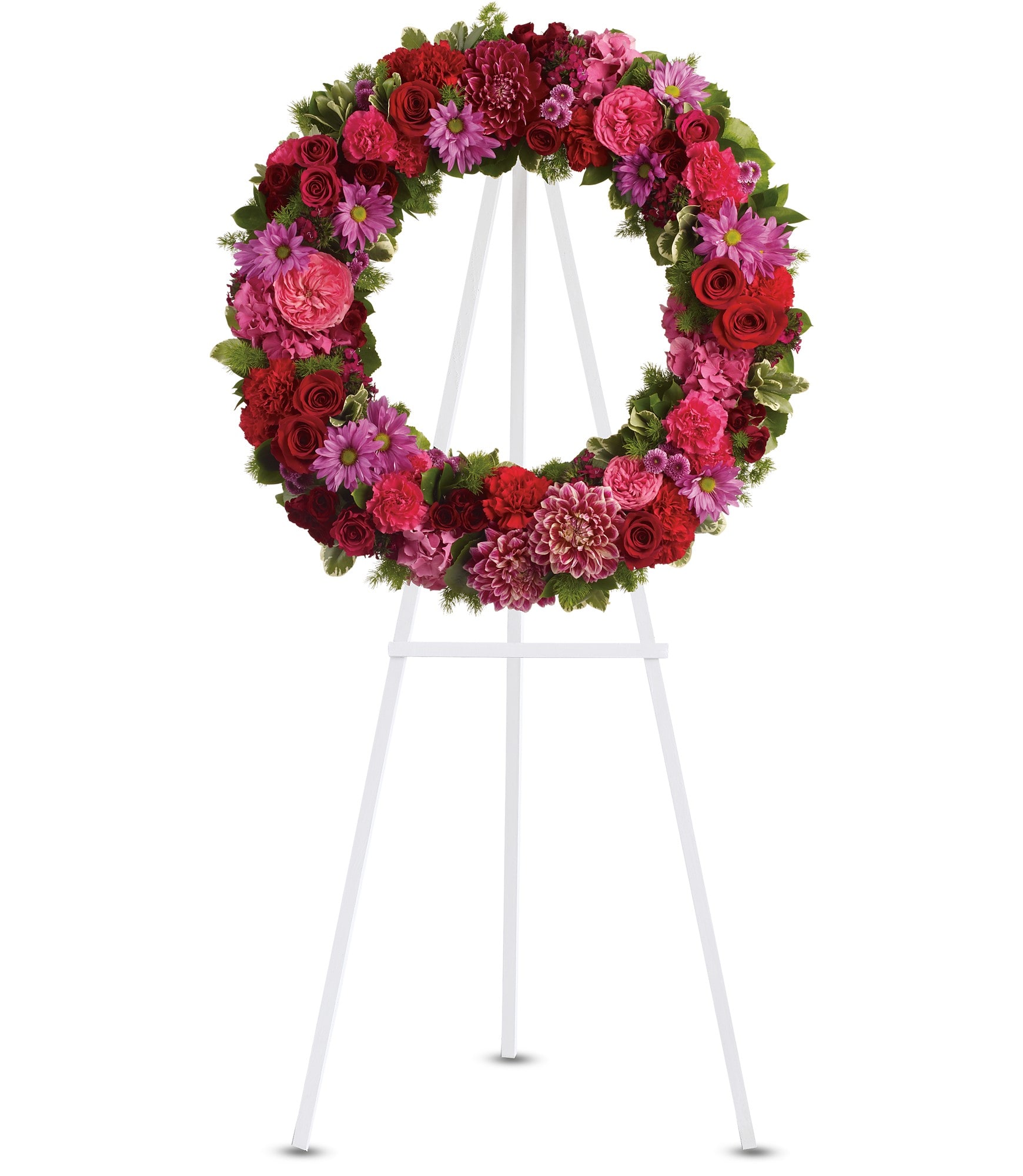 Infinite Love by Teleflora - This beautiful wreath stands as a testament to the circle of life that must be acknowledged even in our saddest moments. It will surely be appreciated by all in attendance. 