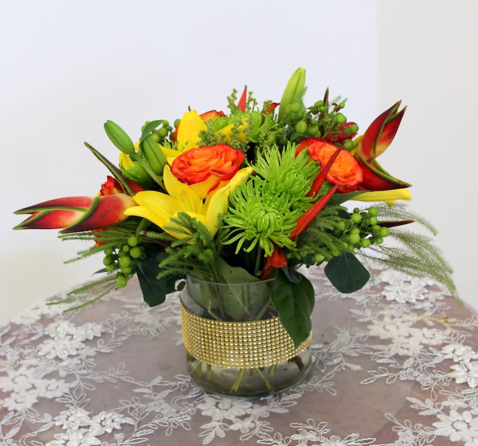 Tropical Paradise - Lilies with a tropical mixed feel. 