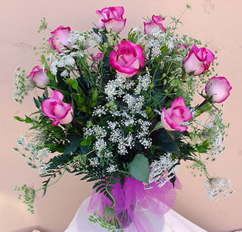 Pink Roses - Dozen Gorgeous Pink Roses! 