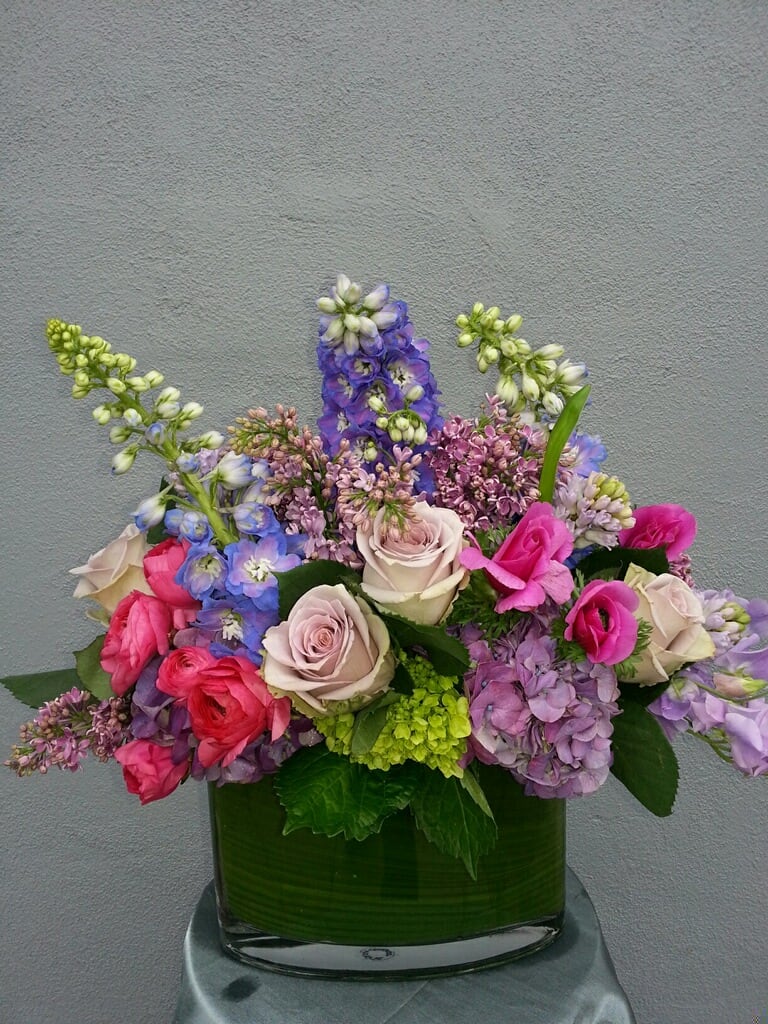 Monet's Garden - Delphinium, Ranuculus, Anemone, Hydrangea, Roses, Sweet Peas, Hyacinth,