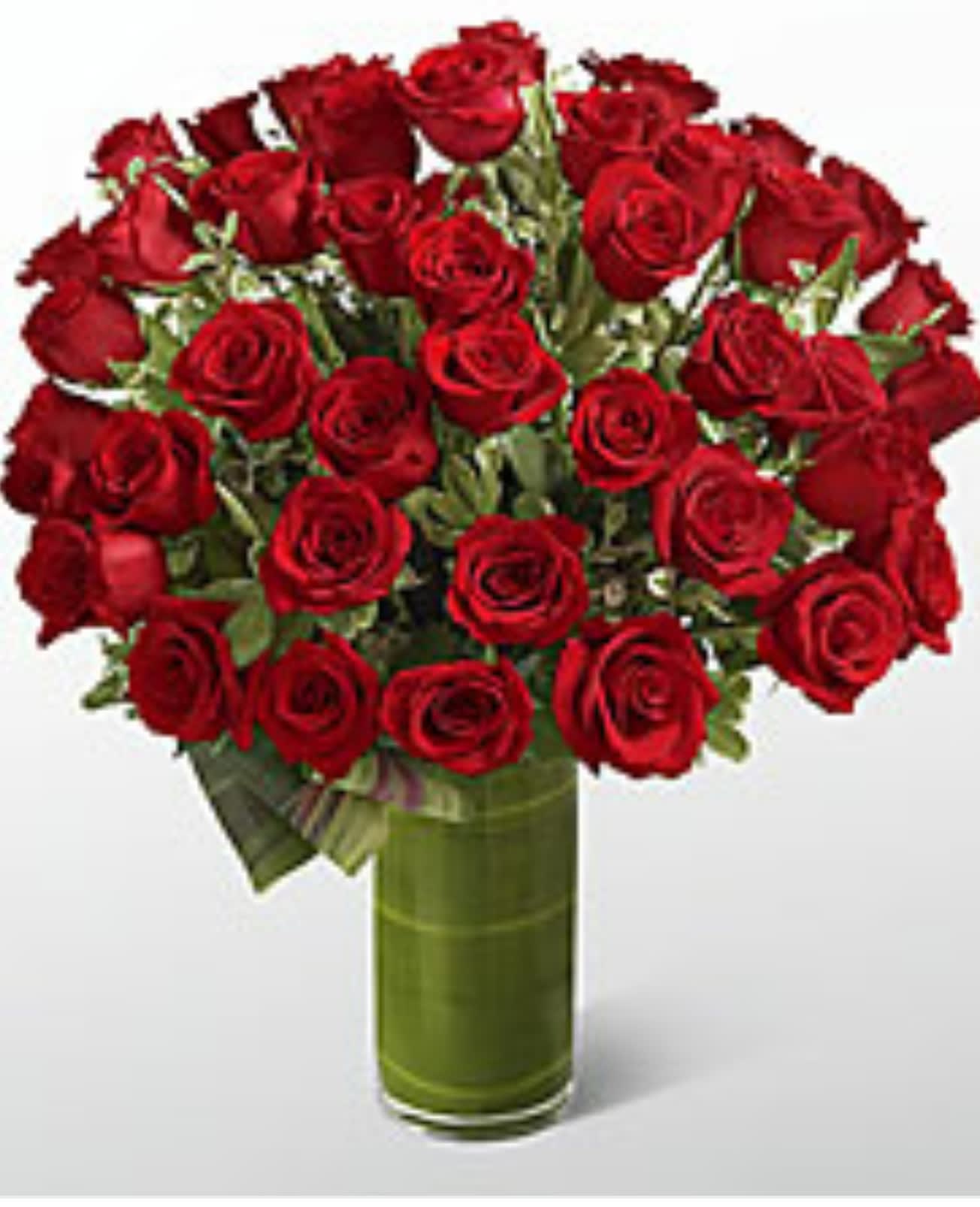 Big heart - three dozen red roses in standard order