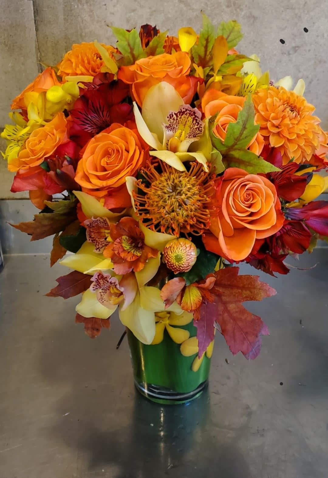 November Rain - Medley of jewel  tone autumnal colors 