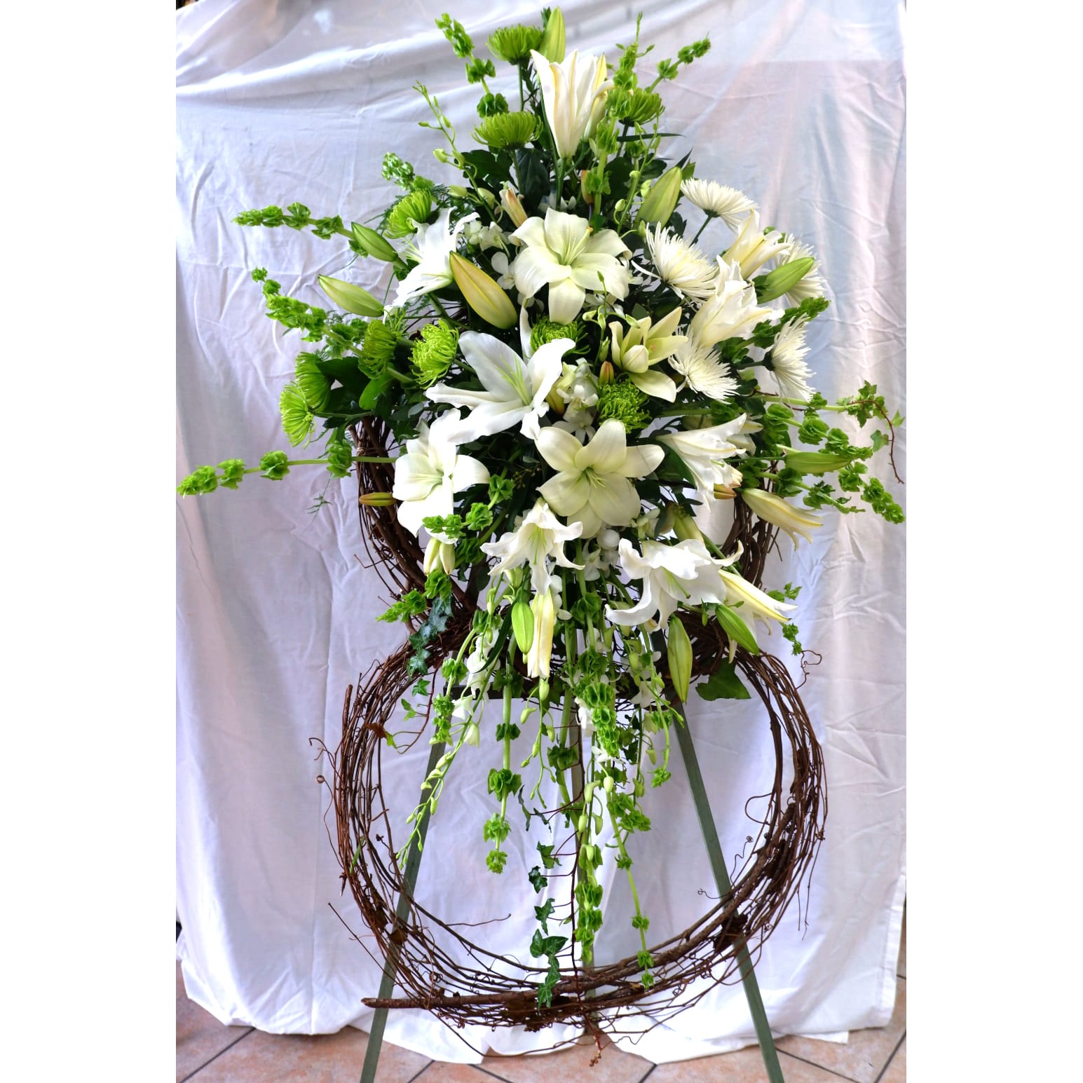 Vine Funeral Wreath (SF320) in Claremont, CA Sherwood Florist