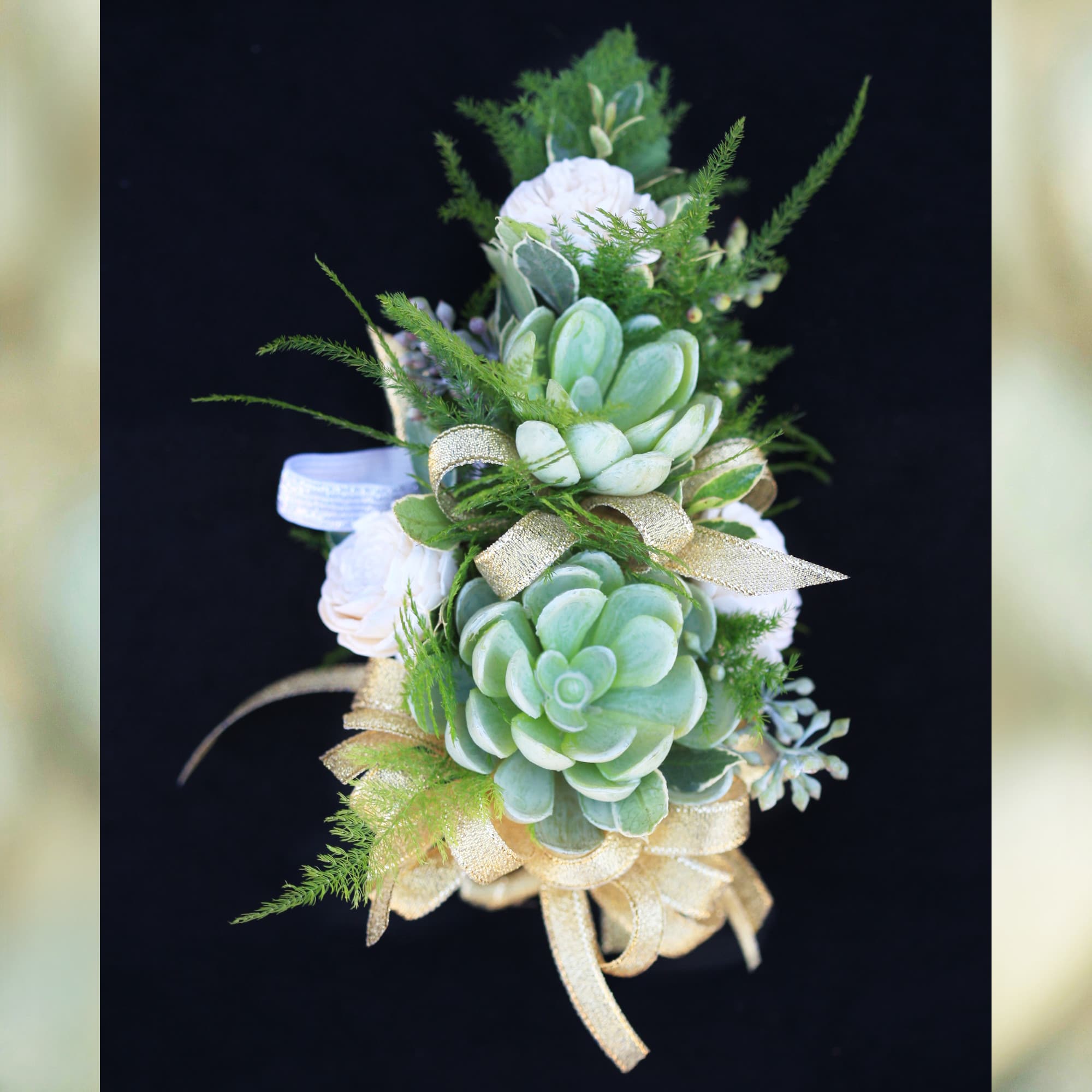 Silk Succulent Corsage in Claremont, CA Sherwood Florist & UniqueArt Gallery
