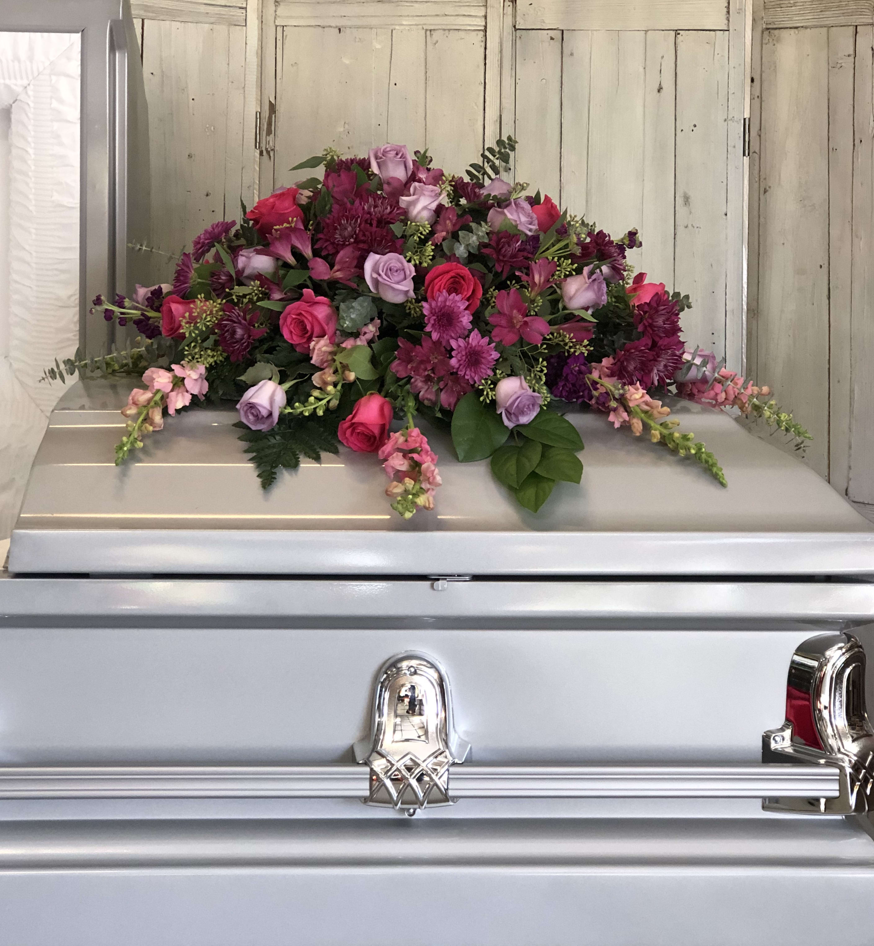 Half Casket Spray Lavender Tribute Spray In Waldorf Md Country Florist