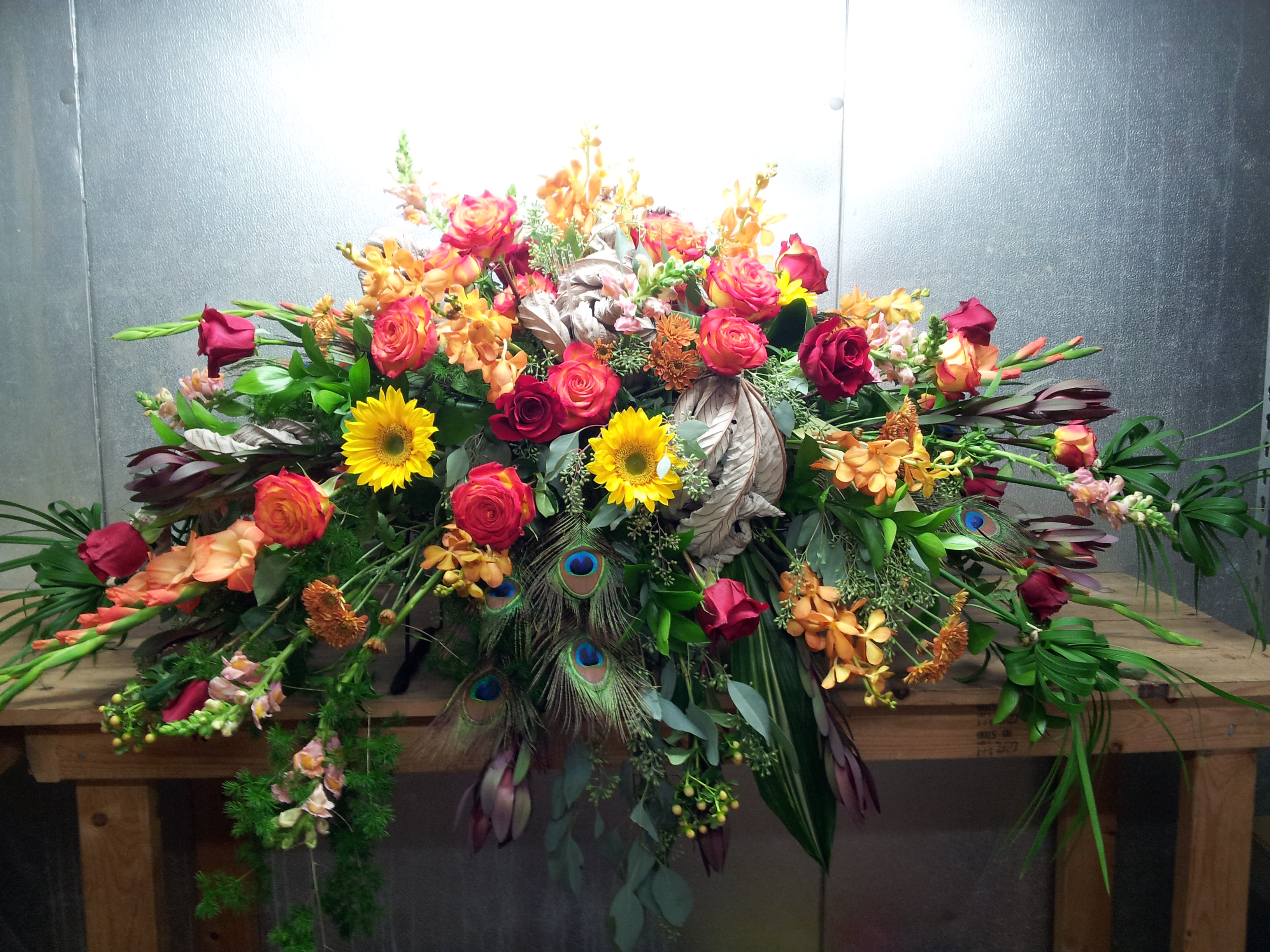 Outdoorsman Casket Spray by Heaven & Earth Floral, Inc