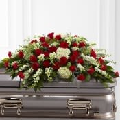 The Ftd Sympathy spray The Ftd Sympathy spray - Beautiful red and White Sympathy casket spray