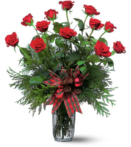 One Dozen Red Roses One Dozen Red Roses - You can never go wrong with roses. Whether you're sending holiday cheer or a romantic gesture, roses are always the right choice.