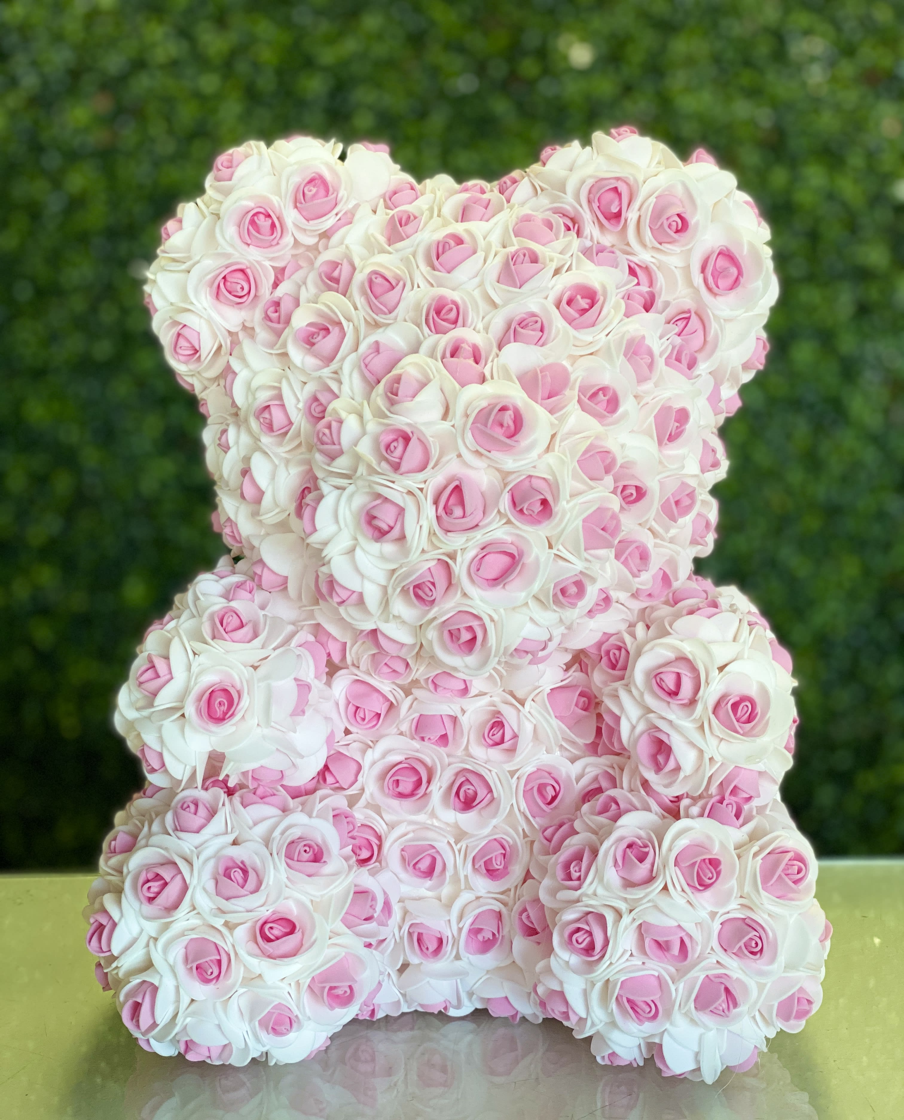 Large Rose Teddy Bear - White and Pink in Torrance, CA | Andes Florist