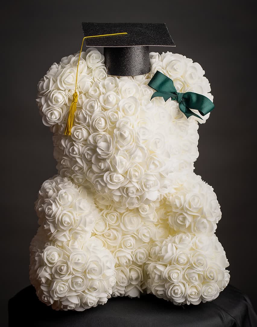 stuffed penguin with scarf