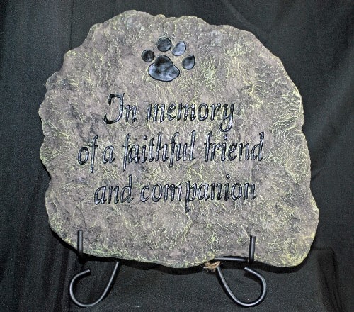 pet memory stone pet memory stone - cast resin/cement stone for your pet