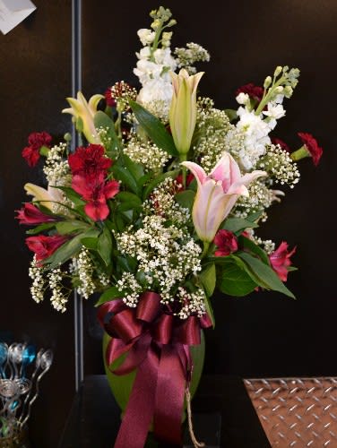 Forever Yours - Stargazer Lilies, Mini Carnations, Stock, Alstro and more