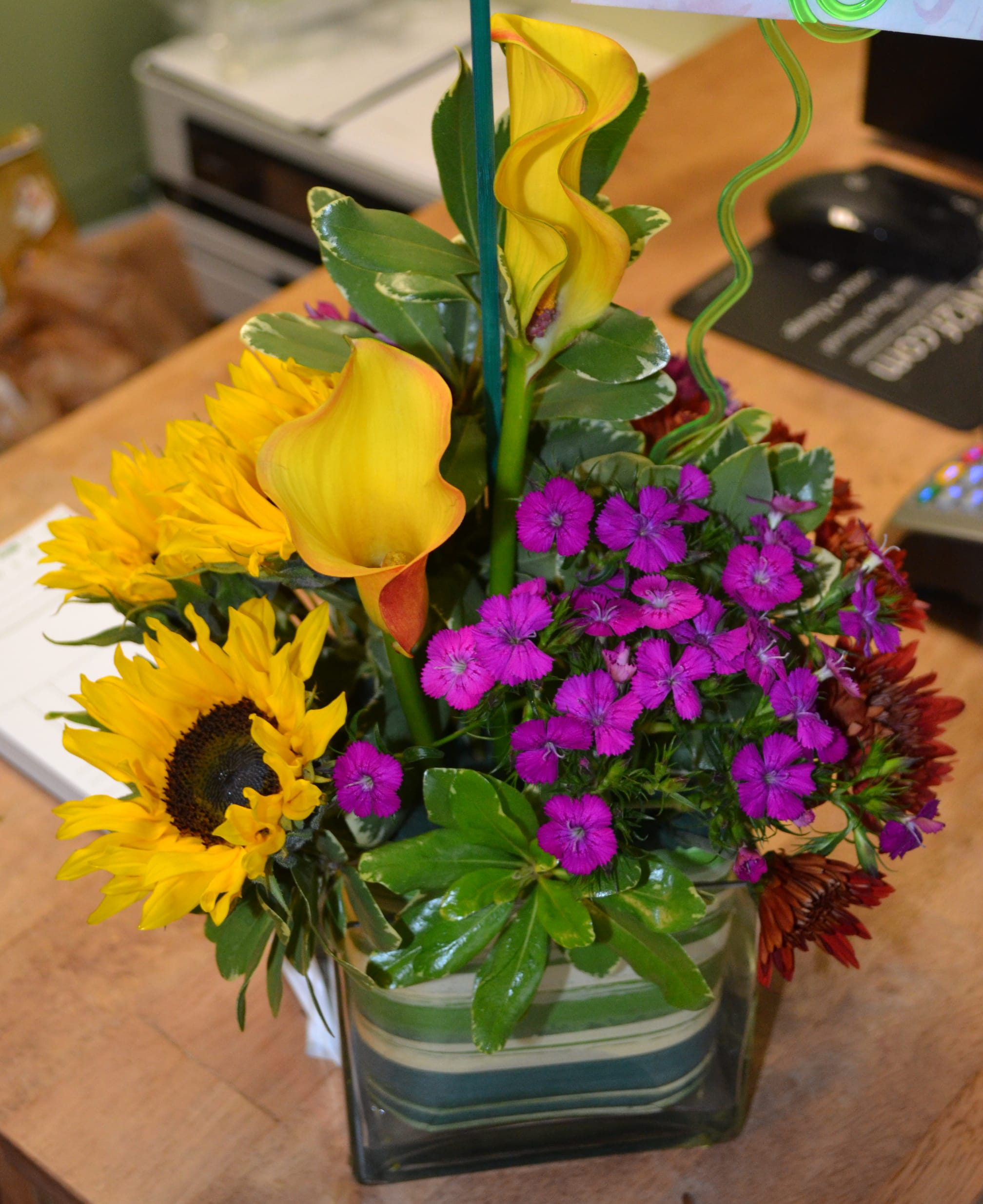 Graceful Gift - Mini Callas, Sweet William, Sunflowers and more!