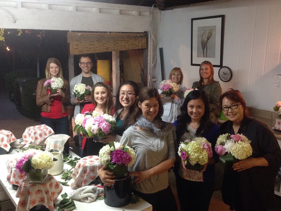 Flower Design Classes - You learn from a professional how to design your own master piece in a 1 1/2 hr class.