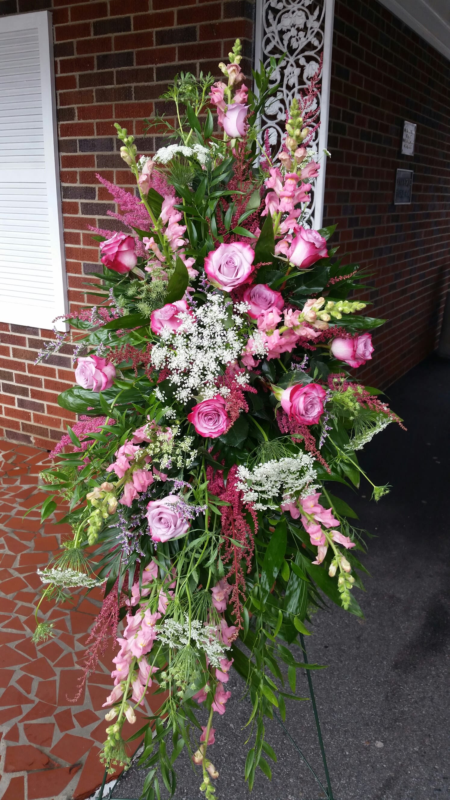 Standing Spray 10 - all pinks.  This spray can be done in an array of different color schemes.