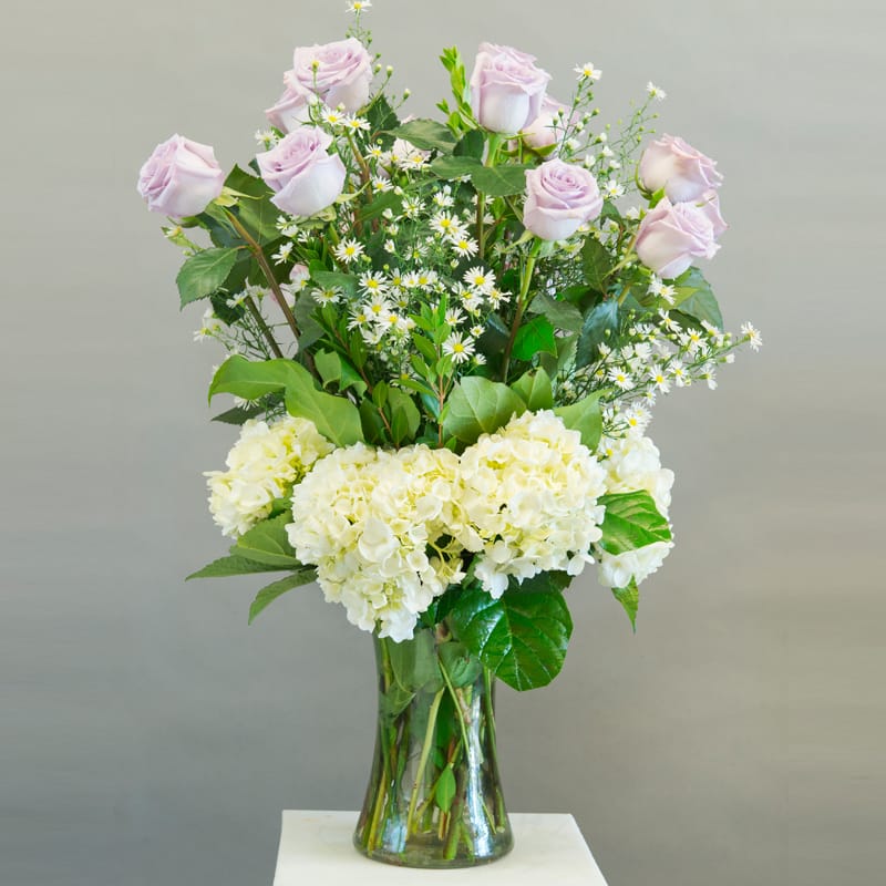 Sentimental Breeze - This arrangement featuring sterling silver roses is sure to please anyone who sets their eyes on them!