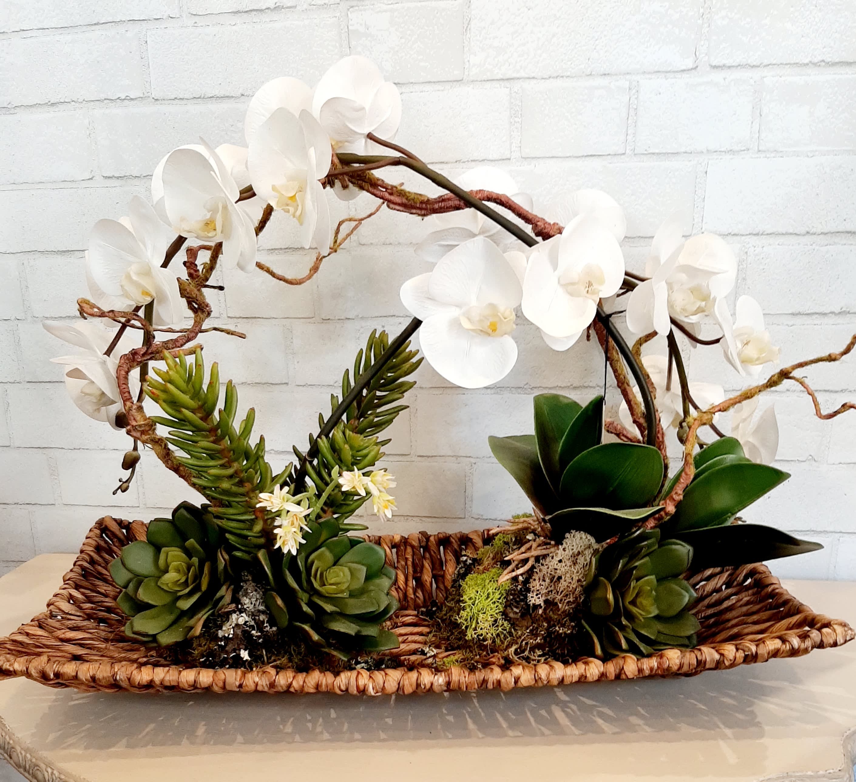 Deluxe Silk Orchid Basket in Kingwood, TX Va Va Bloom