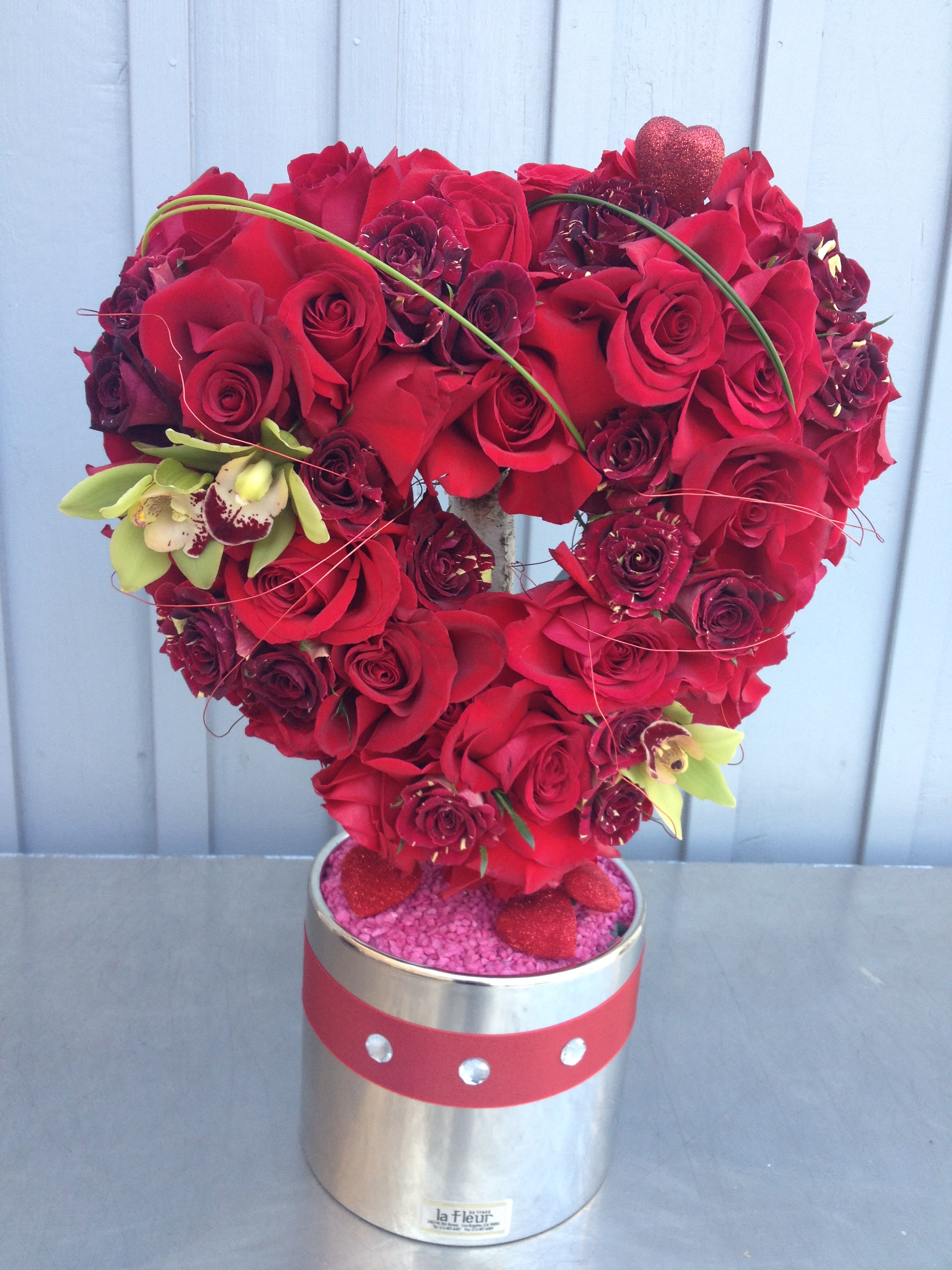 heart topiary in Los Angeles, CA La Fleur by Tracy