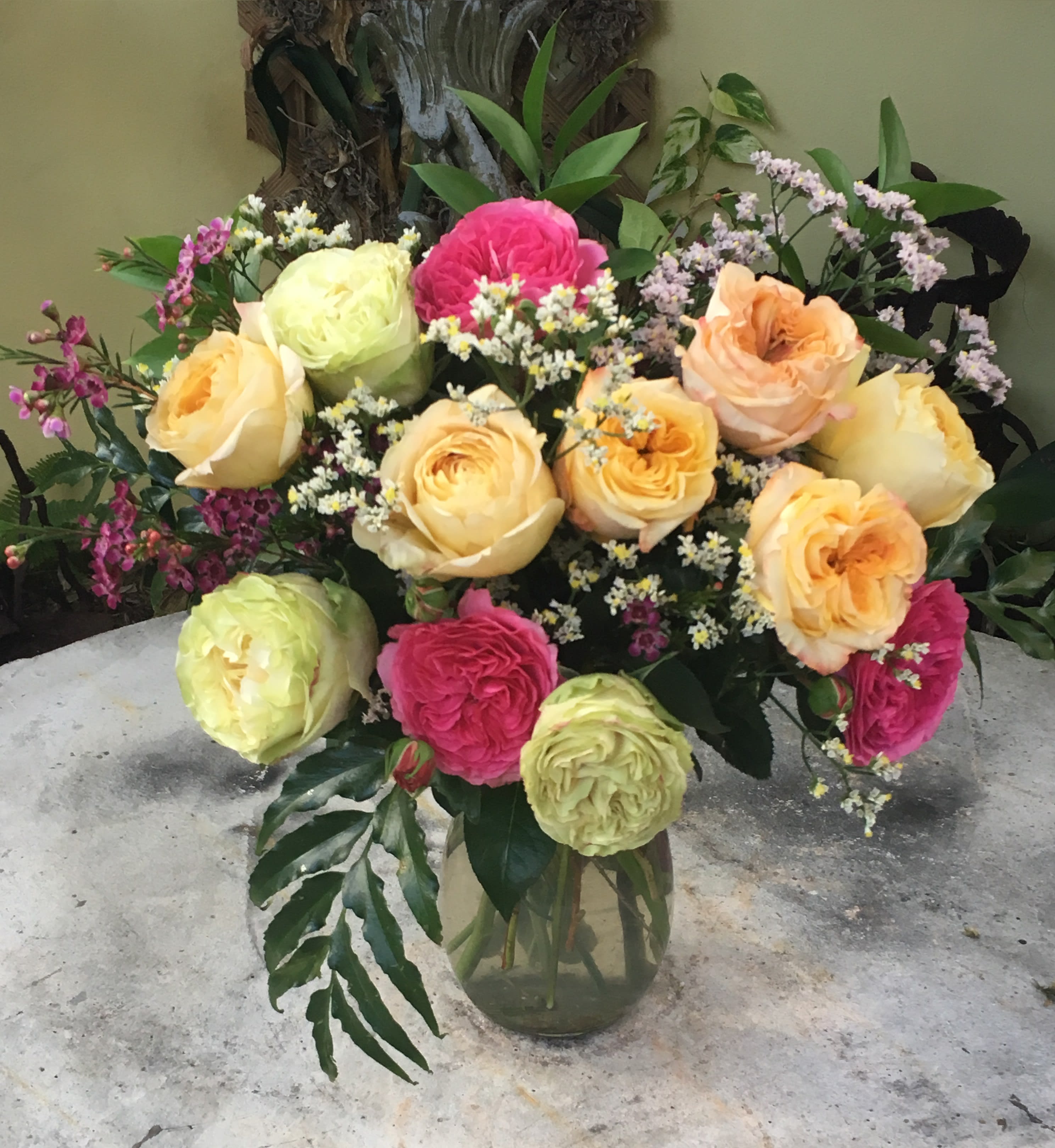 Mixed Garden Rose Bouquet in Fort Lauderdale, FL ...