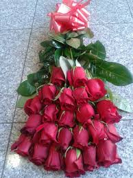 Dozen Red Roses Wrap Bouquet in Los Angeles, CA | Downtown Flowers