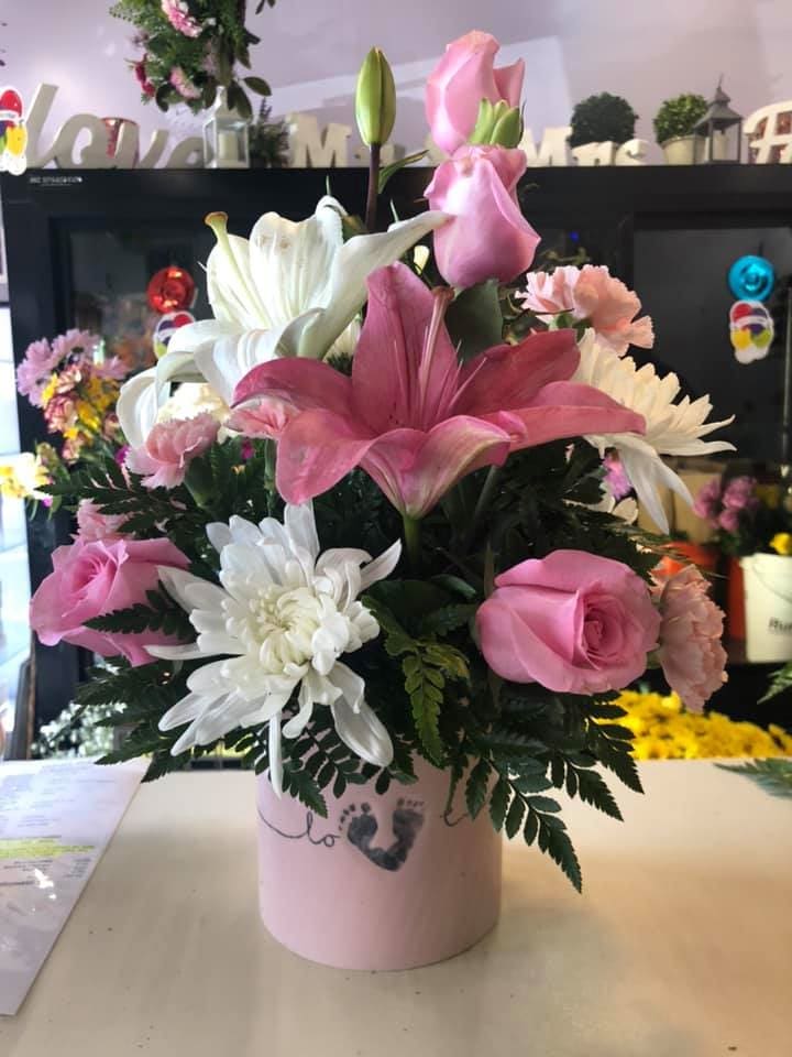 tiny miracle new baby girl bouquet