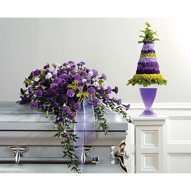 Purple Casket Tribute in Caldwell, ID Caldwell Floral