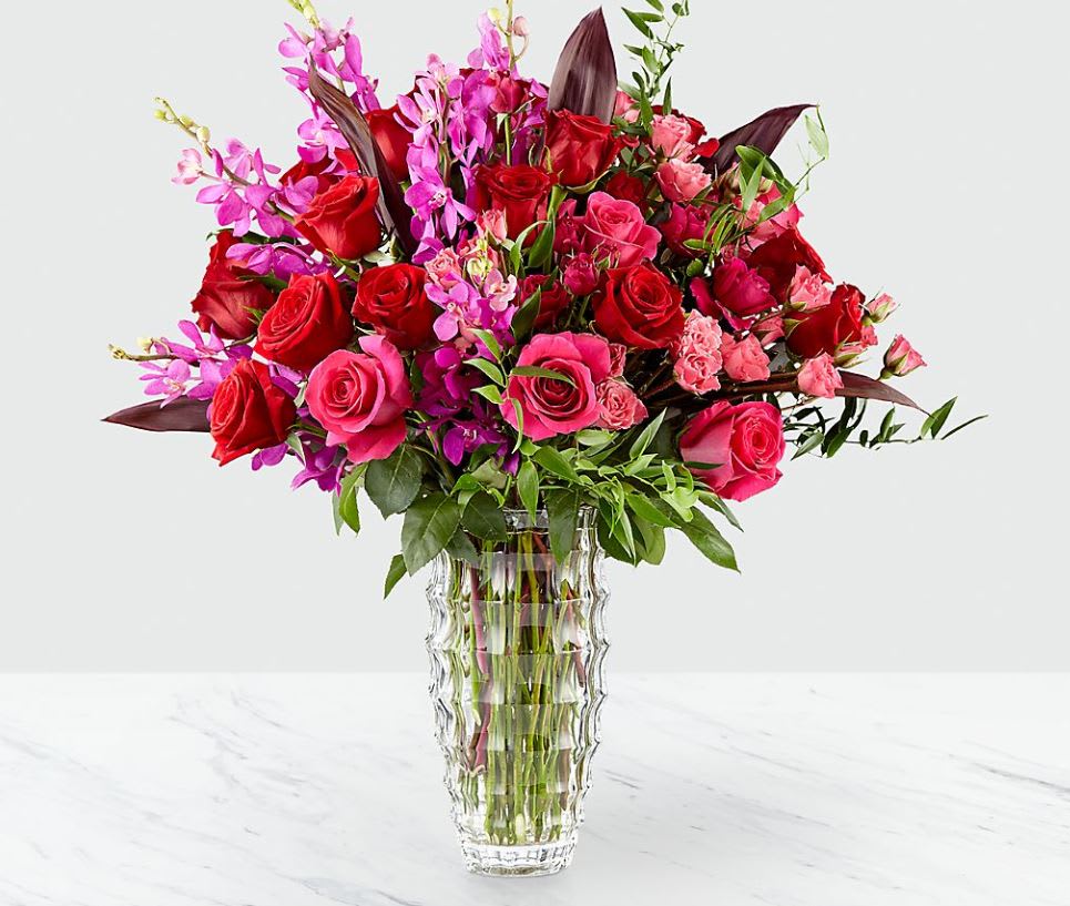 Heart's Wishes™ Luxury Bouquet by Interflora™- VASE INCLUDED in Goshen, IN  | Goshen Floral & Gift Shop