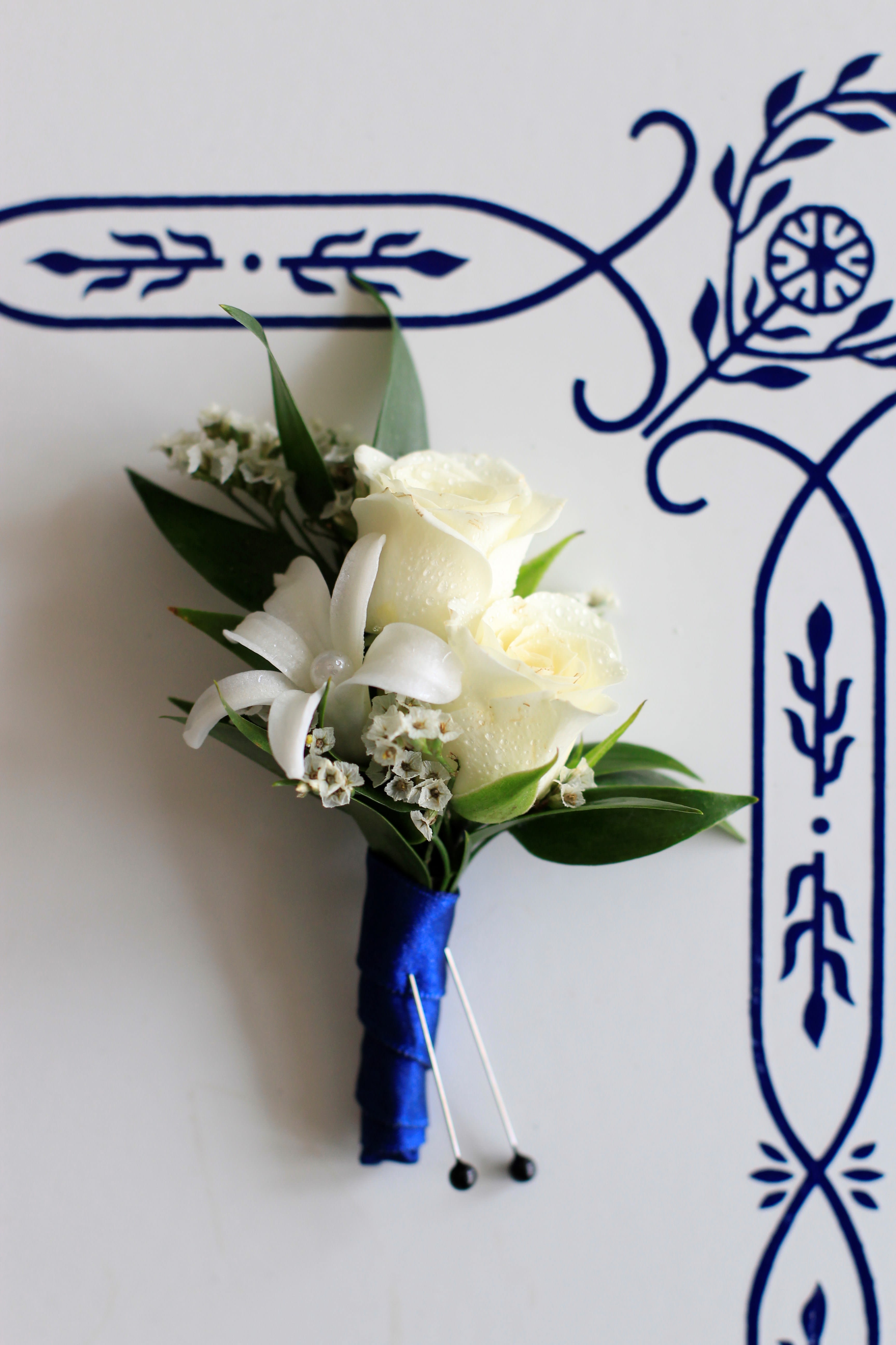 White Rose Boutonniere In Byron Center Mi Tandem Studio