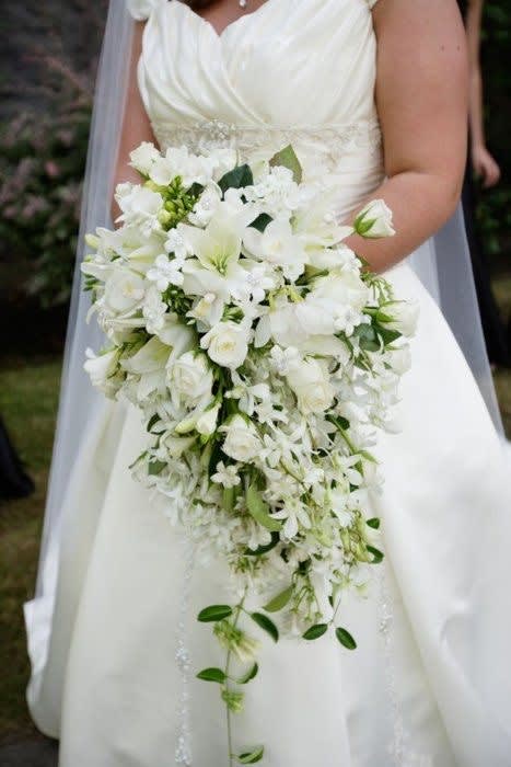 Garden Wedding Bouquet Garden Wedding Bouquet - Tuberoses, Lillies, White roses and more.
